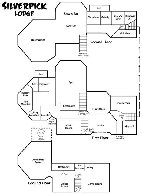 Floor Plan for The Black Diamond Lodge